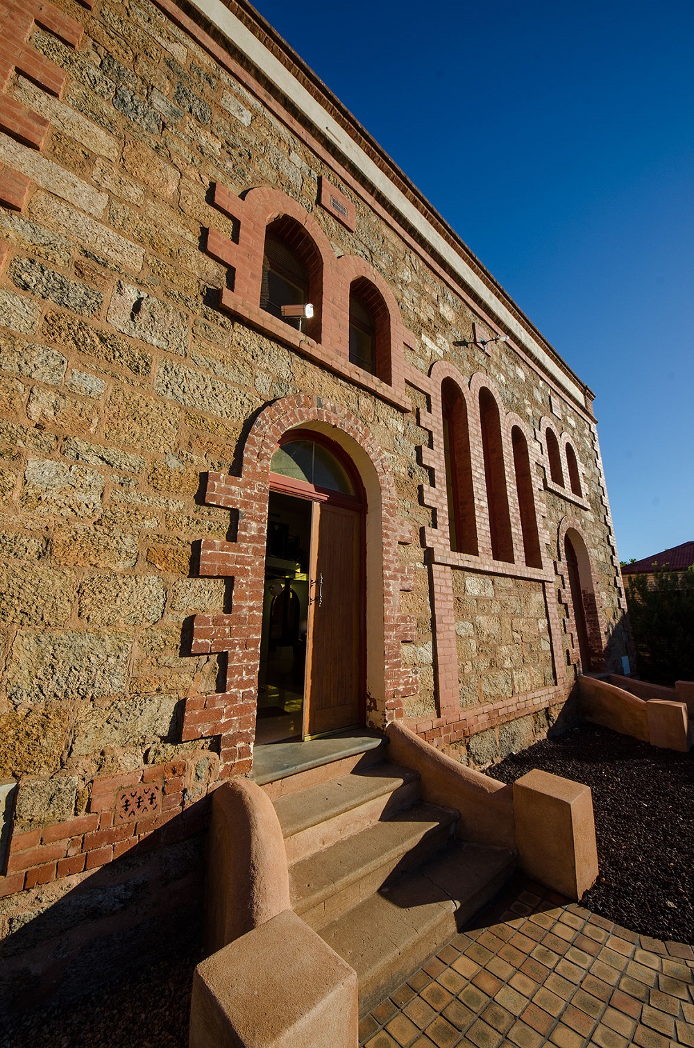 Restored stone church exterior
